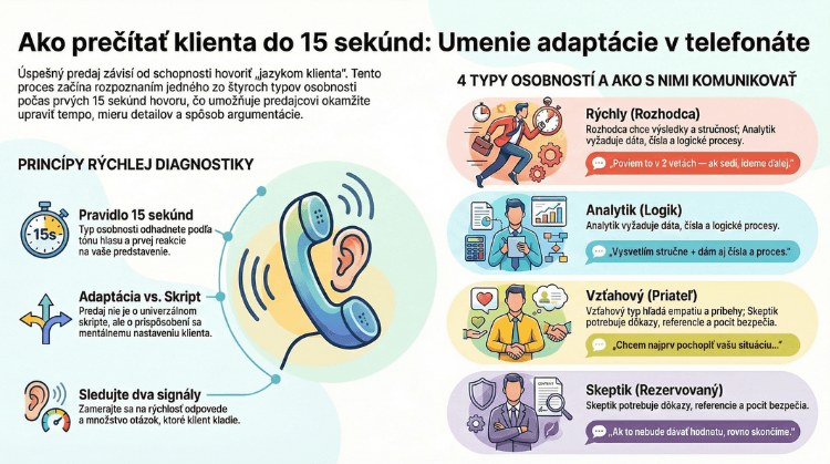 4 hlavné typy osobností pri telefonáte